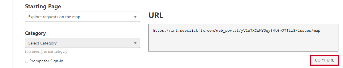 Copy URL field.