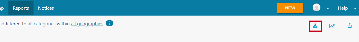 Download table file icon.