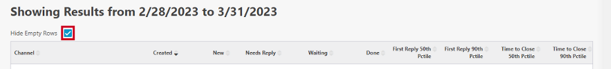 hide empty rows checkbox