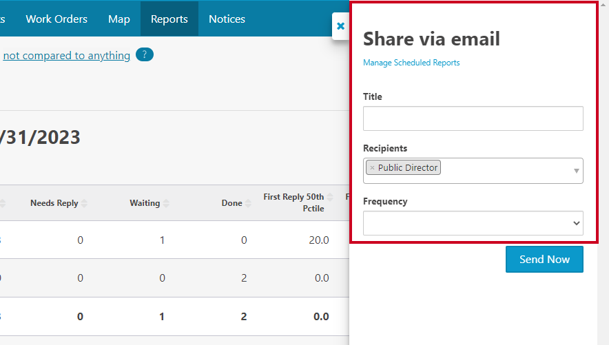 share via email information fields
