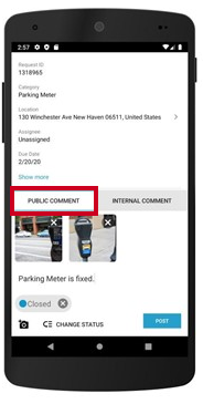 public comment option.
