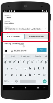 public and internal comment options.