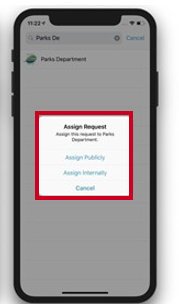reassign request confirmation box