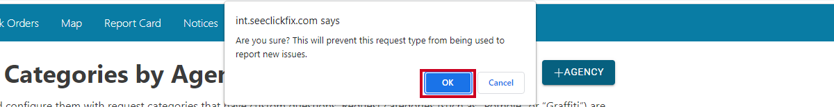 okay to disable confirmation pop-up.