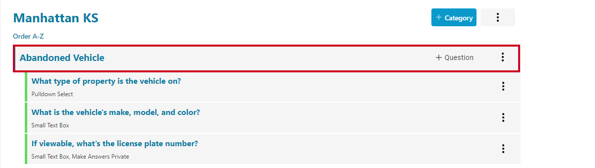 select category title.