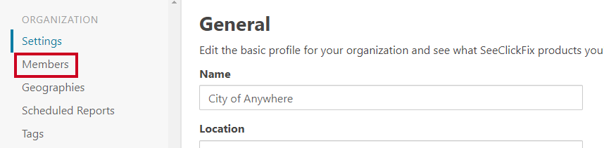 Members tab.