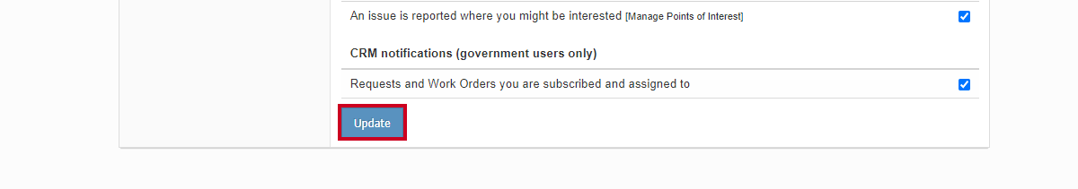 Update button.