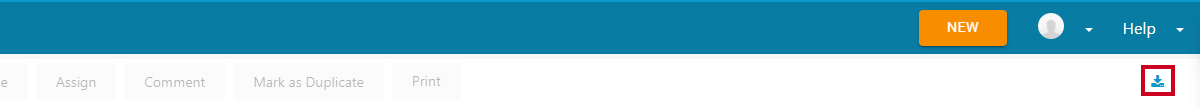 Export requests button.