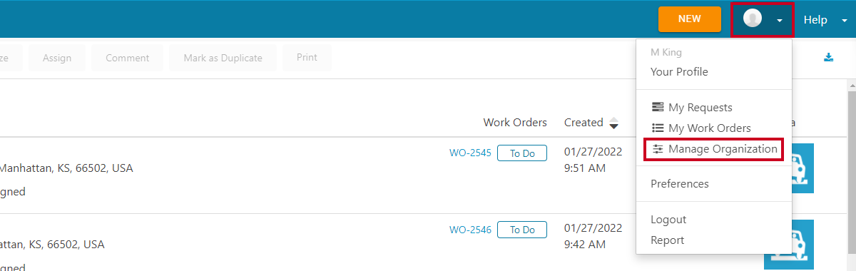 manage organization navigation