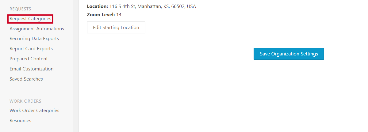 request categories tab