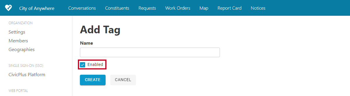 add tag, enabled box.