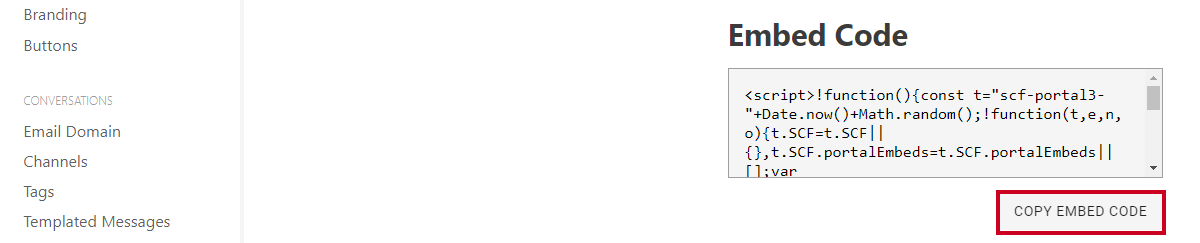 Copy embed code button.