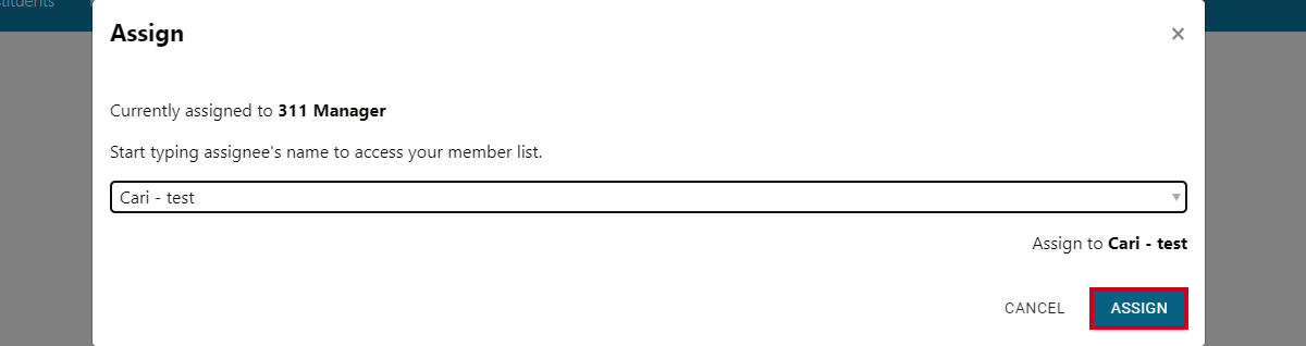 SCF assign button.