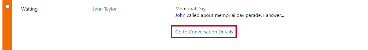 Go to Conversation Details button.