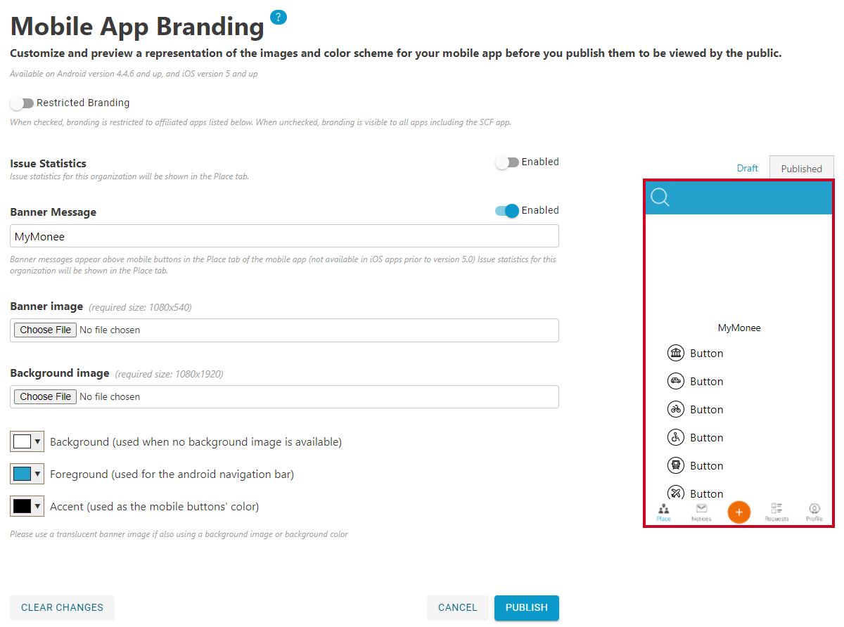 mobile app branding, draft window