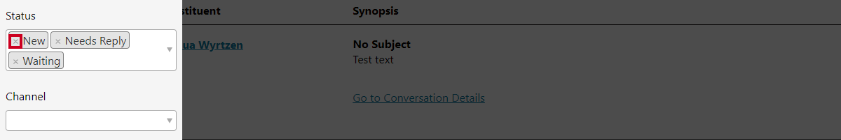filter tag, x icon.