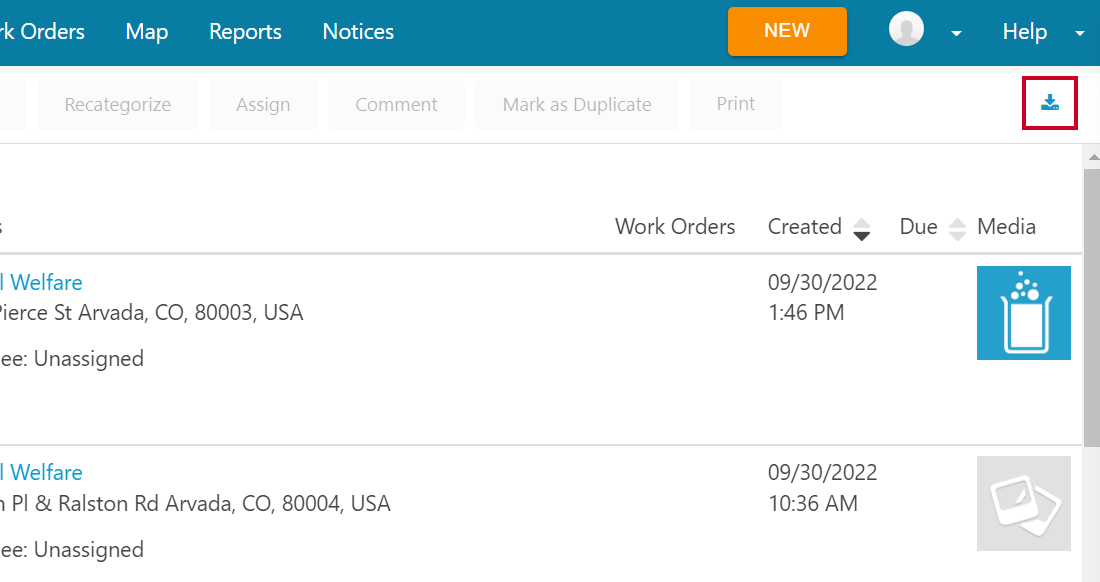 export requests.
