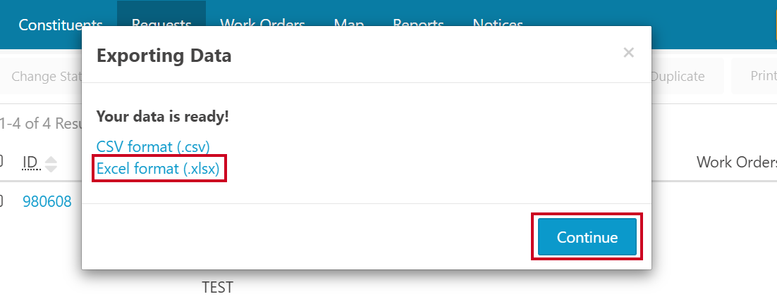 excel format.